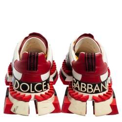 Pre Owned Dolce & Gabbana Multicolor Leather Super King Sneakers Size 43
