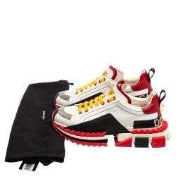 Pre Owned Dolce & Gabbana Multicolor Leather Super King Sneakers Size 43