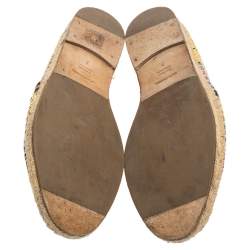 Pre Owned Dolce & Gabbana Multicolor Printed Canvas Slip On Espadrille Size 41