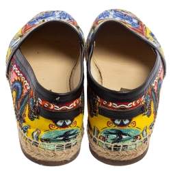 Pre Owned Dolce & Gabbana Multicolor Printed Canvas Slip On Espadrille Size 41