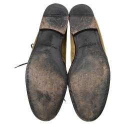 Dolce & Gabbana Olive Green Velvet Slip On Loafers Size 43
