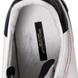 Pre Owned Dolce & Gabbana White Leather Portofino Lace-Up Sneakers Size 45