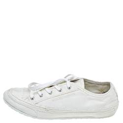 Dolce & Gabbana Cream Canvas Low Top Sneakers Size 44