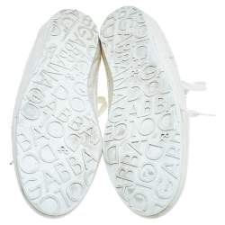 Dolce & Gabbana Cream Canvas Low Top Sneakers Size 44