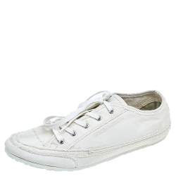 Dolce & Gabbana Cream Canvas Low Top Sneakers Size 44