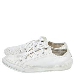 Dolce & Gabbana Cream Canvas Low Top Sneakers Size 44