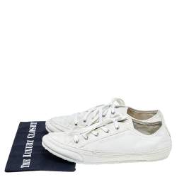 Dolce & Gabbana Cream Canvas Low Top Sneakers Size 44