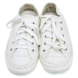 Dolce & Gabbana Cream Canvas Low Top Sneakers Size 44