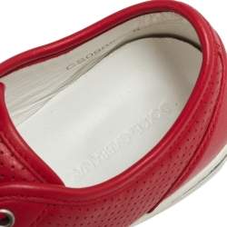 حذاء رياضي دولتشي أند غابانا منخفض من أعلى جلد أحمر مقاس 42