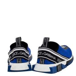 Pre Owned حذاء رياضي دولتشي أند غابانا سورينتو قماش أسود/أزرق سليب أون مقاس 45