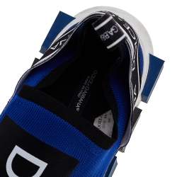 Pre Owned حذاء رياضي دولتشي أند غابانا سورينتو قماش أسود/أزرق سليب أون مقاس 45