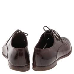 مملوكة مسبقًا Dolce & Gabbana Burgundy Leather Detail Derby Size 43