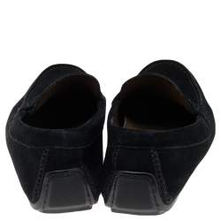 Pre Owned Dolce & Gabbana Black Suede Slip On Loafers Size 40