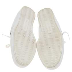 Pre Owned Dolce & Gabbana White Leather Sneakers Size 45
