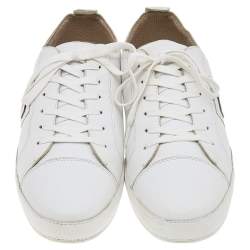 Pre Owned Dolce & Gabbana White Leather Sneakers Size 45