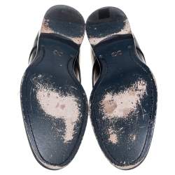 مملوكة مسبقًا حذاء أوكسفورد دولتشي أند غابانا جلد لامع أسود رباط علوي مقاس 44