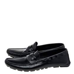 Pre Owned حذاء لوفرز دولتشي أند غابانا جلد أسود سليب أون مقاس 40.5