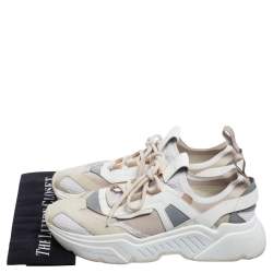 مملوكة مسبقًا Dolce & Gabbana Multicolor Suede And Leather Lace Up Sneakers Size 45 