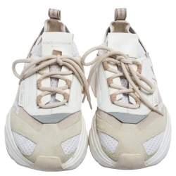 مملوكة مسبقًا Dolce & Gabbana Multicolor Suede And Leather Lace Up Sneakers Size 45 