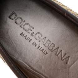 Pre Owned حذاء لوفرز دولتشي أند غابانا جلد ثعبان أصفر/بني سليب أون مقاس 41