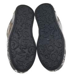 مملوكة مسبقًا حذاء رياضي دولتشي أند غابانا بورتوفينو جلد أسود عنق منخفض مقاس 40