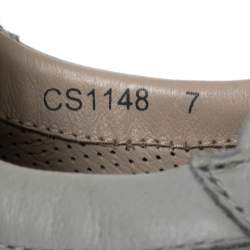 Pre Owned حذاء رياضي دولتشي أند غابانا جلد رصاصي برباط مقاس 41