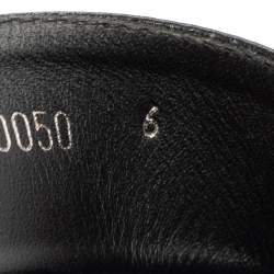 Pre Owned Dolce & Gabbana Black Leather Flats Sandals Size 40 