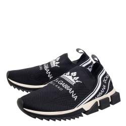 Pre Owned حذاء رياضي دولتشي آند غابانا سورينتو قماش تريكو أسود باشعار مقاس 42