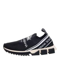 Pre Owned حذاء رياضي دولتشي آند غابانا سورينتو قماش تريكو أسود باشعار مقاس 42