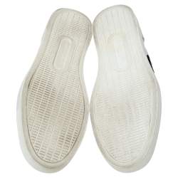 Pre Owned حذاء رياضي دولتشي أند غابانا جلد أبيض عنق منخفض مقاس 43