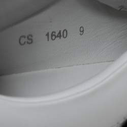 Pre Owned حذاء رياضي دولتشي أند غابانا جلد أبيض عنق منخفض مقاس 43