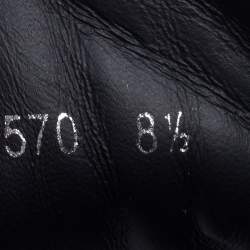 Pre Owned Dolce & Gabbana Black/Green Leather DG Mania Low-Top Sneakers Size 42.5