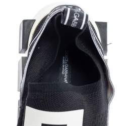 مملوكة مسبقًا Dolce & Gabbana Black/White Knit Fabric Sorrento Sneakers Size 43.5