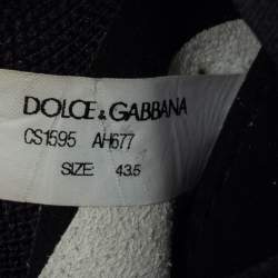 مملوكة مسبقًا Dolce & Gabbana Black/White Knit Fabric Sorrento Sneakers Size 43.5