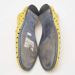 Pre Owned حذاء لوفرز دولتشي أند غابانا نوبوك مخرم أصفر سليب أون مقاس 43