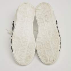 مملوكة مسبقًا Dolce & Gabbana White Nylon Portofino Low Top Sneakers Size 39.5