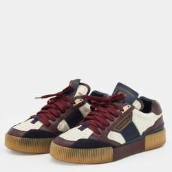 Pre Owned Dolce & Gabbana Multicolor Leather And Nylon New Miami Low Top Sneakers Size 40