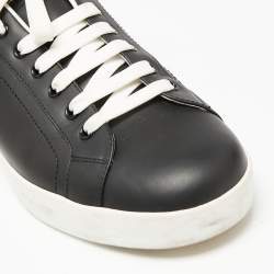 Pre Owned حذاء رياضي دولتشي أند غابانا كلاسيك بورتيفيون جلد أسود مقاس 43