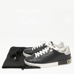 Pre Owned حذاء رياضي دولتشي أند غابانا كلاسيك بورتيفيون جلد أسود مقاس 43