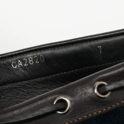 Pre Owned حذاء لوفرز دولتشي أند غابانا جلد وقطيفة أزرق كحلي سليب أون مقاس 41