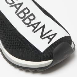 Pre Owned حذاء رياضي دولتشي أند غابانا سورينتو قماش تريكو أبيض / أسود مقاس 41