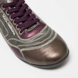 Dolce & Gabbana Multicolor Leather Low Top Sneakers Size 42.5