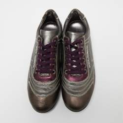 Dolce & Gabbana Multicolor Leather Low Top Sneakers Size 42.5