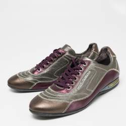 Dolce & Gabbana Multicolor Leather Low Top Sneakers Size 42.5