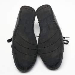 Pre Owned Dolce & Gabbana Dark Grey Denim Lace Up Sneakers Size 44  