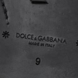 Pre Owned حذاء ديربي دولتشي آند غابانا جلد أسود بروغي مقاس 43