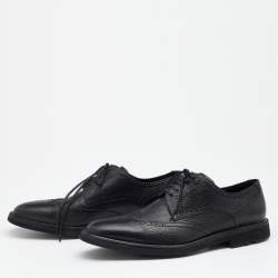 Pre Owned حذاء ديربي دولتشي آند غابانا جلد أسود بروغي مقاس 43