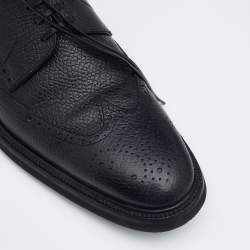 Pre Owned حذاء ديربي دولتشي آند غابانا جلد أسود بروغي مقاس 43