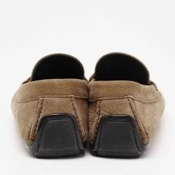 مملوكة مسبقًا Dolce & Gabbana Light Brown Nubuck Leather Loafers Size 40