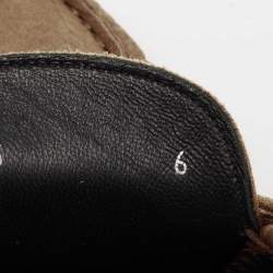 مملوكة مسبقًا Dolce & Gabbana Light Brown Nubuck Leather Loafers Size 40